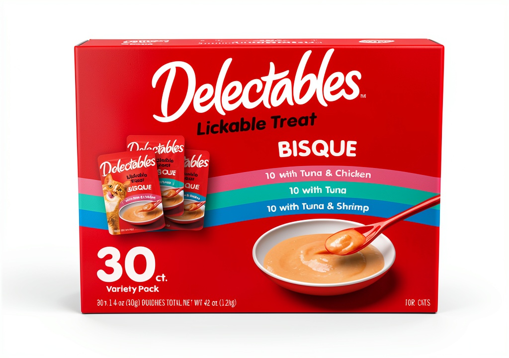 Hartz Delectables wet cat treats in assorted flavor pouches