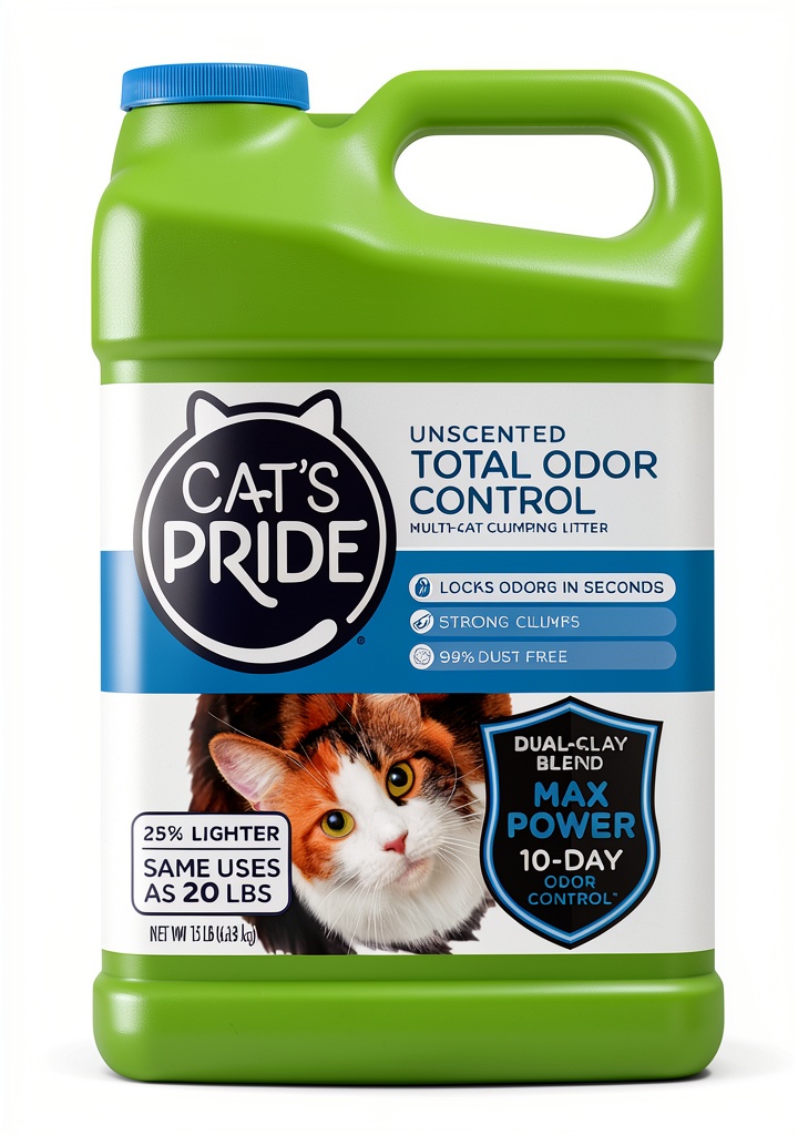 Oil Dri Max Power cat litter bag showing lightweight design and packaging