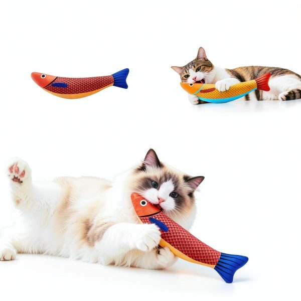 Potaroma Catnip Fish Kicker Toy Organic Catnip Filled Plush-4