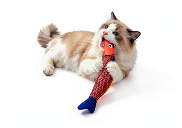 Potaroma Catnip Fish Kicker Toy Organic Catnip Filled Plush-1