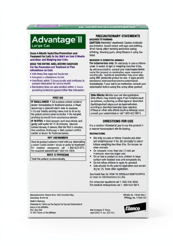 Advantage II Large Cat Flea Treatment Vet Recommended-1
