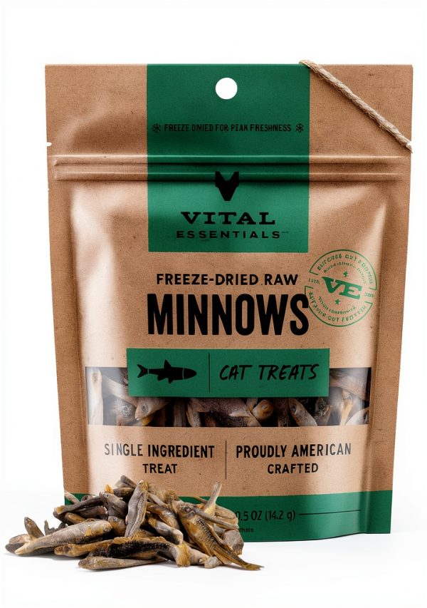 Vital Essentials Freeze Dried Cat Treats Raw Protein Minnows-0