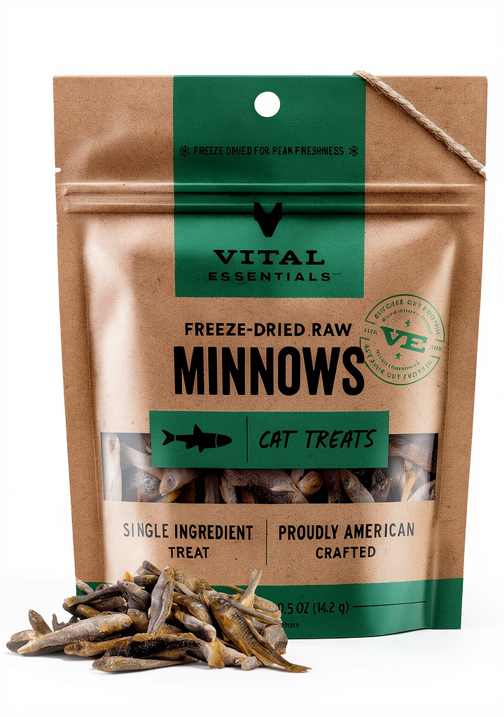 Vital Essentials Freeze-Dried Cat Treats in various flavors