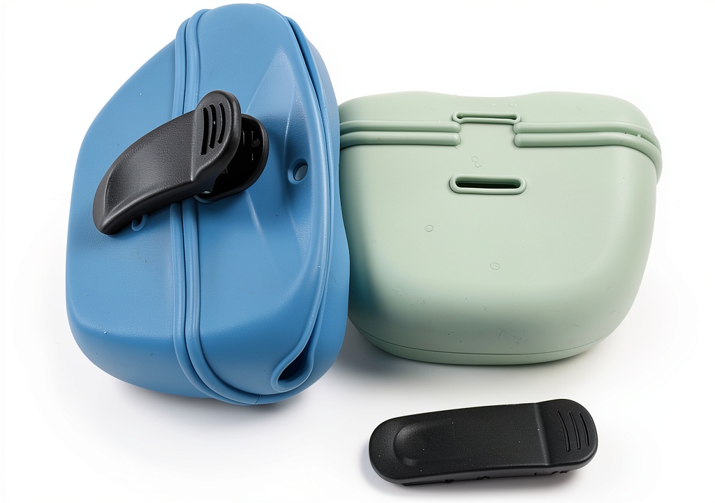 Bongpuda silicone dog treat pouch attached to a belt during a walk