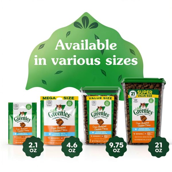 Greenies Feline Dental Cat Treats Natural Ingredients Vet-13