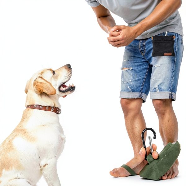 Kzanvov Dog Treat Pouch Canvas Material Carabiner Clip-3