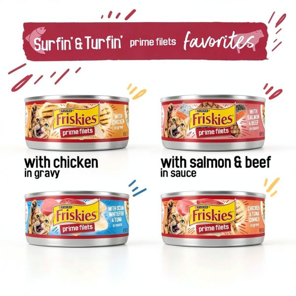 Friskies Prime Filets Wet Cat Food Real Meat Variety Pack-2