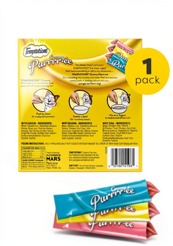 Temptations Creamy Puree Wet Cat Treats Mars Petcare-1