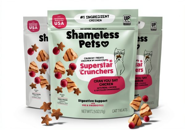 Shameless Pets Cat Treats Chicken Cranberry Crunchy Stars-0