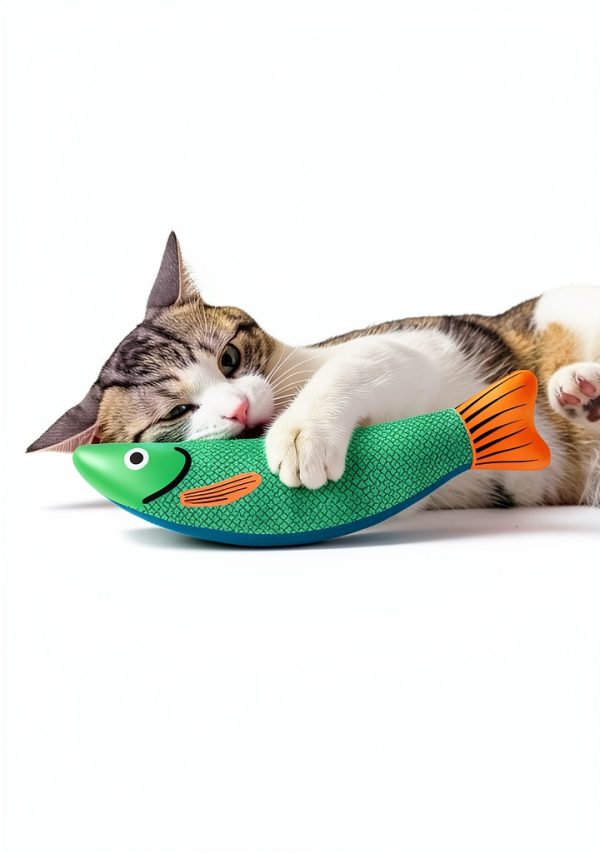 Potaroma Catnip Fish Kicker Toy Organic Catnip Filled Plush-5