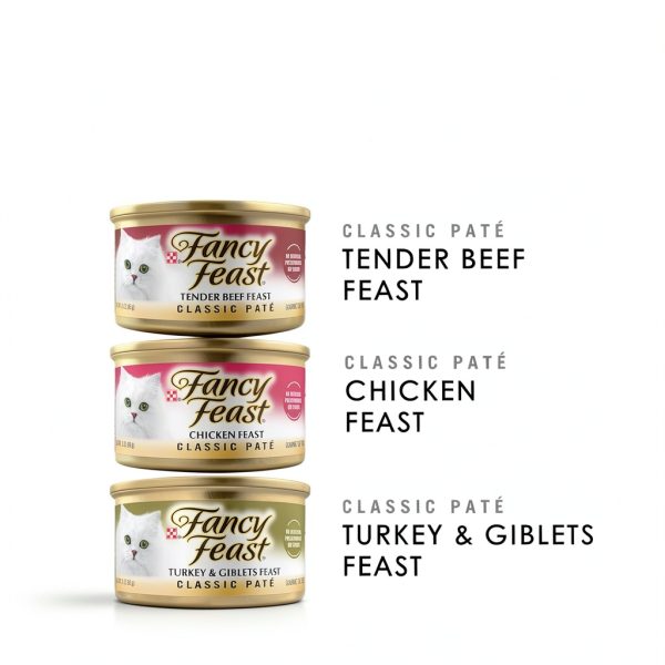 Fancy Feast Wet Cat Food Pate Real Protein Gourmet-1