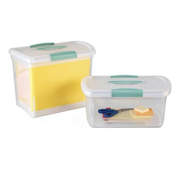 Sterilite Clear Storage Box 6 Pack Large Weathertight Plastic Latch-4