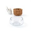Glass Fish Bowl IbErsacs Centerpiece 9.5 Inch Clear Cube-4