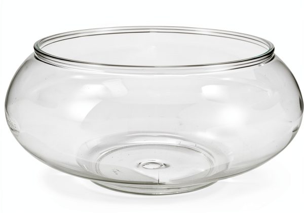 Glass Fish Bowl IbErsacs Centerpiece 9.5 Inch Clear Cube-1