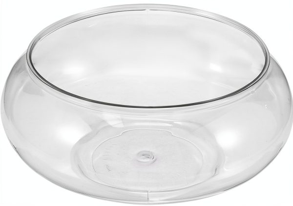 Glass Fish Bowl IbErsacs Centerpiece 9.5 Inch Clear Cube-0