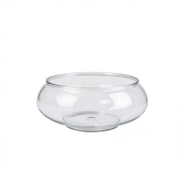 Glass Fish Bowl IbErsacs Centerpiece 9.5 Inch Clear Cube-3