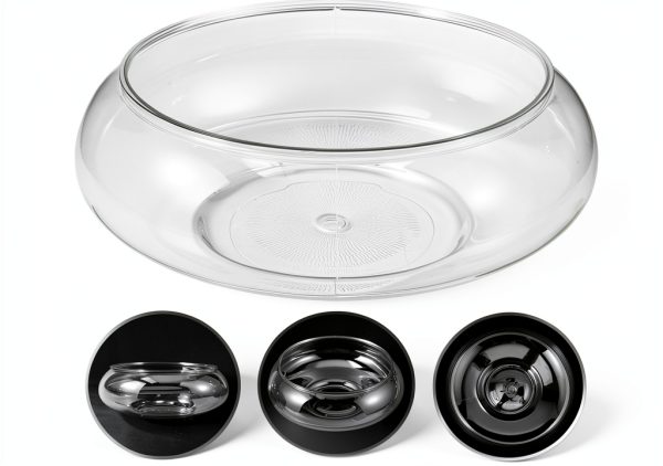 Glass Fish Bowl IbErsacs Centerpiece 9.5 Inch Clear Cube-2