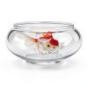 Glass Fish Bowl IbErsacs Centerpiece 9.5 Inch Clear Cube-5
