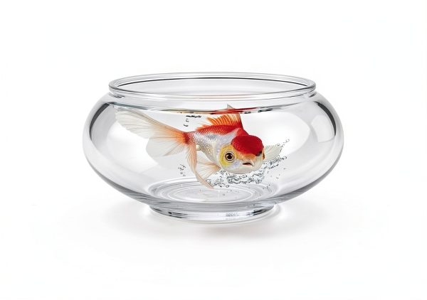 Glass Fish Bowl IbErsacs Centerpiece 9.5 Inch Clear Cube-5