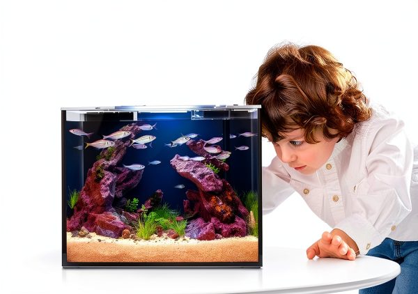 3 Gallon Glass Fish Tank Cube Wonderfactory Rimless Desktop Aquarium-7