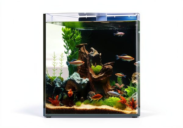 3 Gallon Glass Fish Tank Cube Wonderfactory Rimless Desktop Aquarium-5