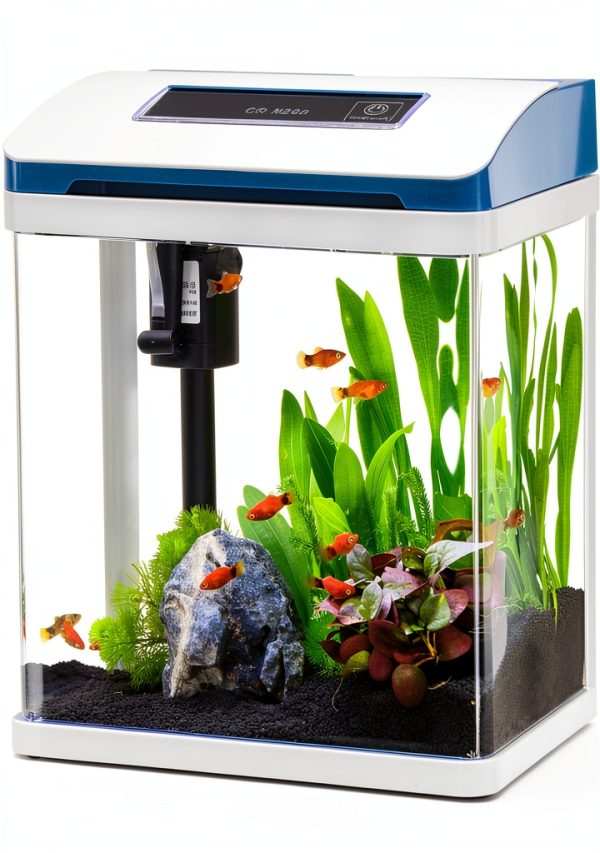 Small Fish Tank 2 Gallon Aquarium with Self-Cleaning LED - TARARIUM-0