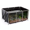VEVOR Canvas Fish Pond 270 Gal Above Ground Koi Tank with Clear Panel-1