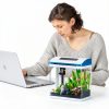 Small Fish Tank 2 Gallon Aquarium with Self-Cleaning LED - TARARIUM-5