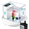 Fish Tank Betta Starter Kit 1 Gallon Aquarium charmshine LED & Filter-2