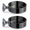 60mm Fish Tank Feeder Dish Aquarium Shrimp Feeder Dish with Suction Clear Fish Tank Feeding Bowl Round Clear Dishes Tray（2pcs）-0