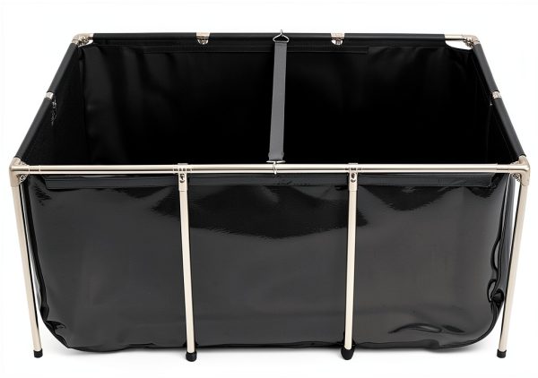 VEVOR Canvas Fish Pond 270 Gal Above Ground Koi Tank with Clear Panel-9