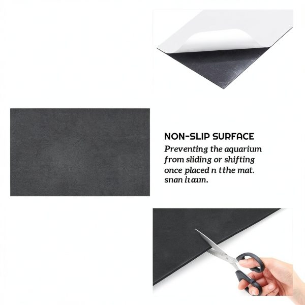 Aquarium Fish Self Leveling Mat Pangda 12x12 Inch Foam with Adhesive-3