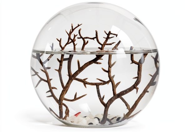 Ecosystem- Closed Ecosystem, Small Round Sphere 4" with 2-3 Shrimp-0