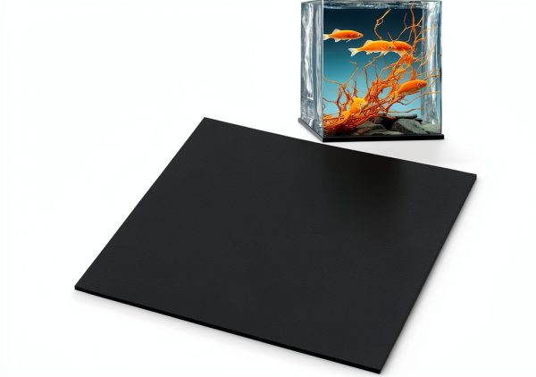 Aquarium Fish Self Leveling Mat Pangda 12x12 Inch Foam with Adhesive-0