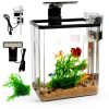 1.5 Gallon Aquarium Starter Kit Wagrvuy Plastic Tank with Quiet Pump-0