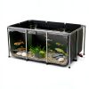VEVOR Canvas Fish Pond 270 Gal Above Ground Koi Tank with Clear Panel-4