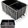 VEVOR Canvas Fish Pond 270 Gal Above Ground Koi Tank with Clear Panel-0