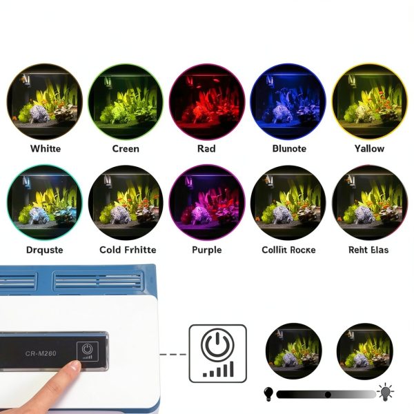 Small Fish Tank 2 Gallon Aquarium with Self-Cleaning LED - TARARIUM-2