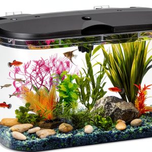 5 Gallon Aquarium Kit by Koller with LED Light & Filter Clear-0