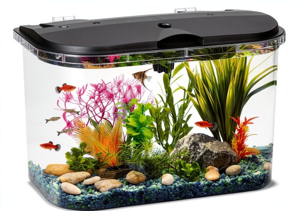 5 Gallon Aquarium Kit by Koller with LED Light & Filter Clear-0