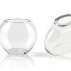 hygger Mini Glass Oblate Fish Bowl Kit, Small Fish Tank Comes with Blue Aquarium Decor Stones and Plastic Fan Branch Tree Ornament-3