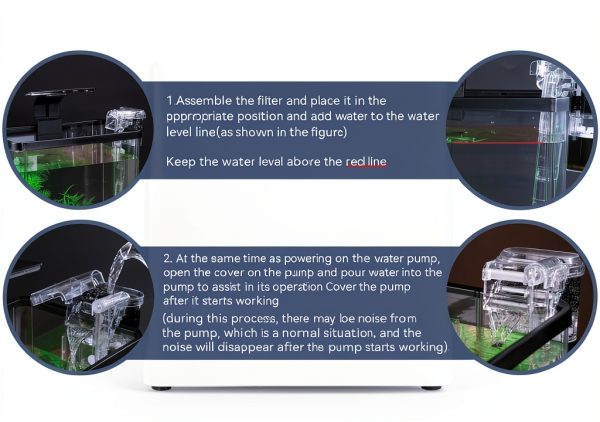 1.5 Gallon Aquarium Starter Kit Wagrvuy Plastic Tank with Quiet Pump-1