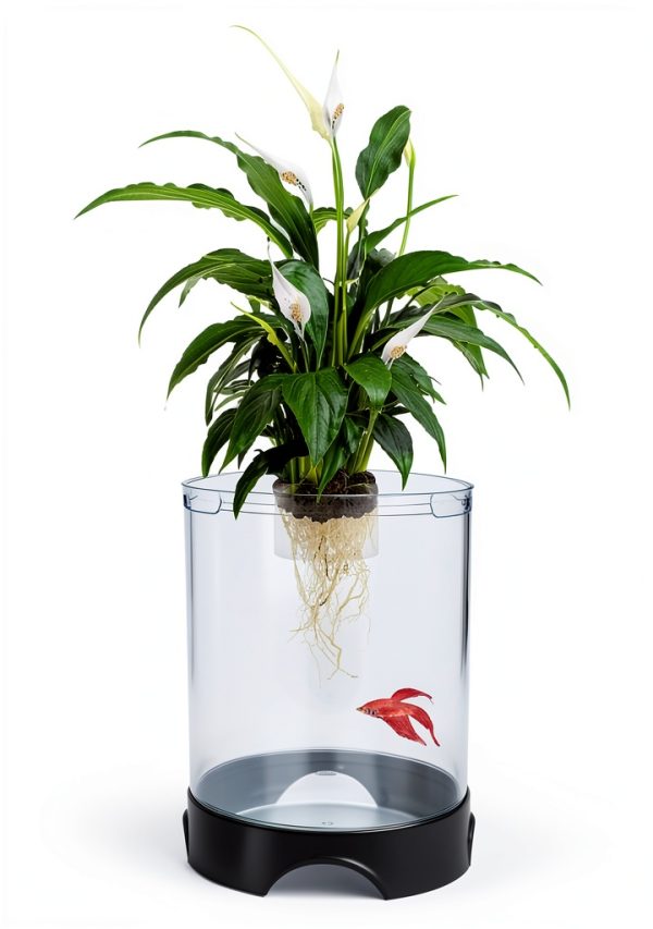 Penn-Plax Aquaponic Betta Tank with Hydroponic Planter 1.4 Gallon-0