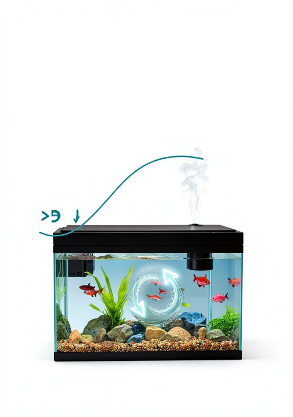 BarkBuddy Fish Tank 2.5 Gallon Aquarium Kit 3‑in‑1 Pump 7‑Color LED-1