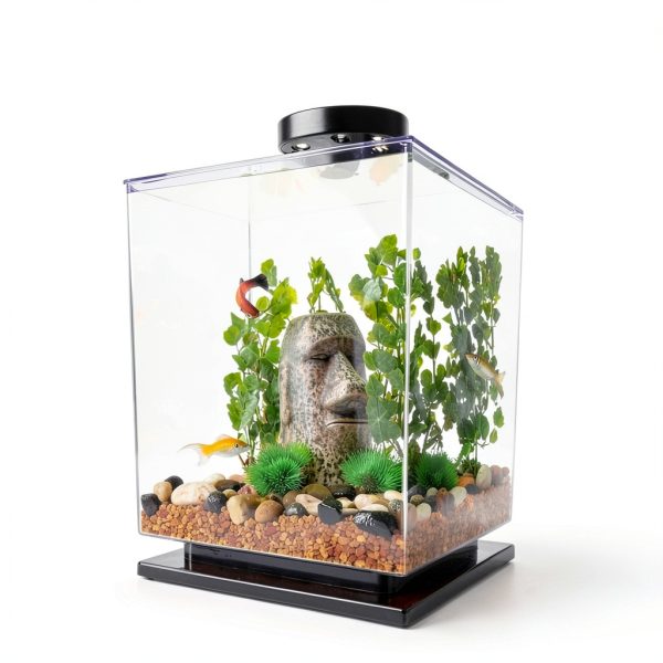 Tetra 3 Gallon Fish Tank, Aquarium Starter Kit with Pedestal Base, LED Light and Filter, For small tropical fish, guppies, goldfish, or betta-3