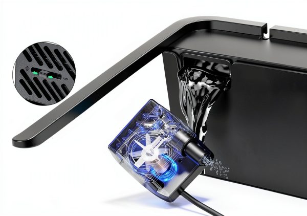 3.5 Gallon Self Cleaning Fish Tank by eWonLife with LED Light-4
