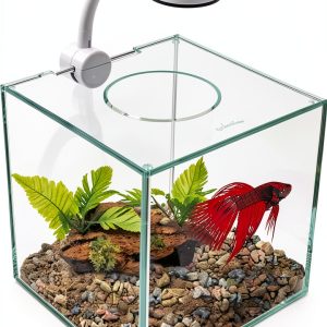 Marina Cubus Glass Betta Kit 0.9 Gallon Aquarium with LED Light-0