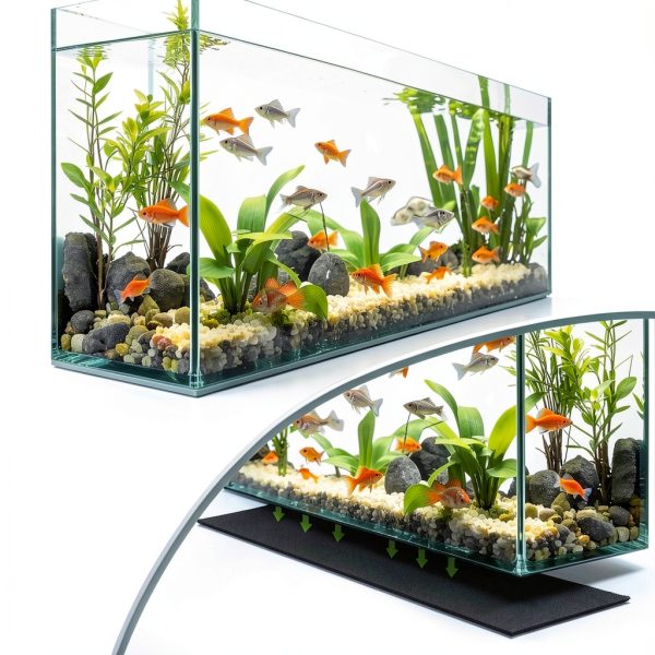 Wibeelee Aquarium Leveling Mat 15x30 Neoprene Non Slip Shockproof Pad-6