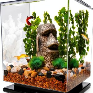 Tetra 3 Gallon Fish Tank, Aquarium Starter Kit with Pedestal Base, LED Light and Filter, For small tropical fish, guppies, goldfish, or betta-0
