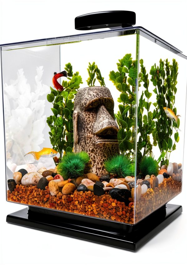 Tetra 3 Gallon Fish Tank, Aquarium Starter Kit with Pedestal Base, LED Light and Filter, For small tropical fish, guppies, goldfish, or betta-0